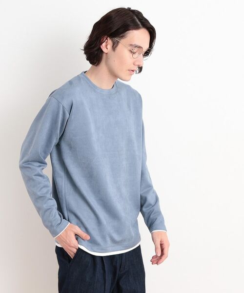 THE SHOP TK / ザ ショップ ティーケー カットソー | スウェードタッチフェイクレイヤードプルオーバー | 詳細9