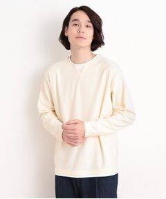 バスケット編みキーネックTシャツ