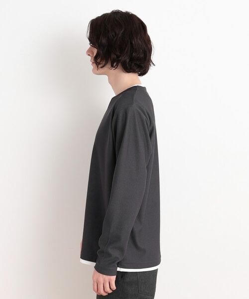 THE SHOP TK / ザ ショップ ティーケー カットソー | バスケット編みキーネックTシャツ | 詳細23
