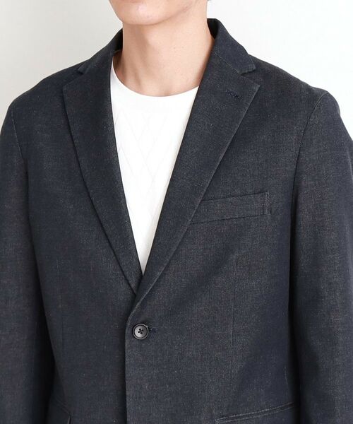THE SHOP TK / ザ ショップ ティーケー テーラードジャケット | エバーデニムジャケット セットアップ可／洗える／ストレッチ | 詳細23