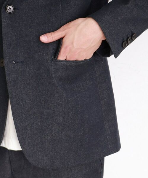 THE SHOP TK / ザ ショップ ティーケー テーラードジャケット | エバーデニムジャケット セットアップ可／洗える／ストレッチ | 詳細27