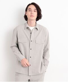 【CAVIAN/キャビアン】リサイクルシャークスキンダブルフラップシャツ セットアップ可