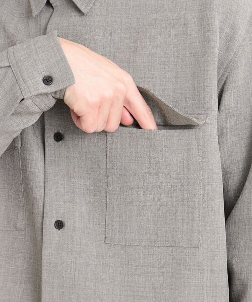 THE SHOP TK / ザ ショップ ティーケー シャツ・ブラウス | 【CAVIAN/キャビアン】リサイクルシャークスキンダブルフラップシャツ セットアップ可 | 詳細20