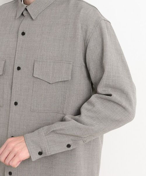 THE SHOP TK / ザ ショップ ティーケー シャツ・ブラウス | 【CAVIAN/キャビアン】リサイクルシャークスキンダブルフラップシャツ セットアップ可 | 詳細21