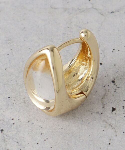 THE SHOP TK / ザ ショップ ティーケー ピアス・イヤリング | クリアドロップメタルコンビピアス | 詳細2