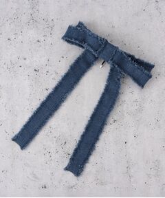 THE SHOP TK / ザ ショップ ティーケー ヘアアクセサリー | デニムリボンフリンジヘアカフ