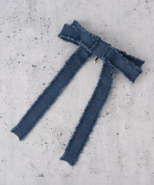 THE SHOP TK / ザ ショップ ティーケー ヘアアクセサリー | デニムリボンフリンジヘアカフ | 詳細1