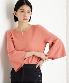 THE SHOP TK / ザ ショップ ティーケー ニット・セーター | 【接触冷感/体型カバー】7分袖フレアニット/洗濯機OK/ＵＶケア