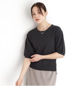 THE SHOP TK / ザ ショップ ティーケー ニット・セーター | 【接触冷感/体型カバー】袖タック6分袖ニット/洗濯機OK/UVケア