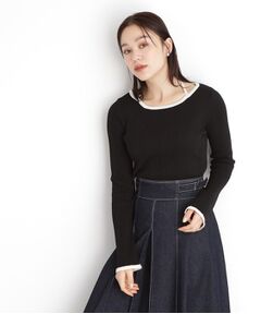 THE SHOP TK / ザ ショップ ティーケー ニット・セーター | ラインリブプルオーバー【洗濯機OK】