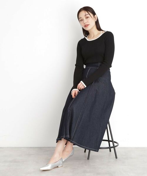 THE SHOP TK / ザ ショップ ティーケー ニット・セーター | ラインリブプルオーバー【洗濯機OK】 | 詳細1