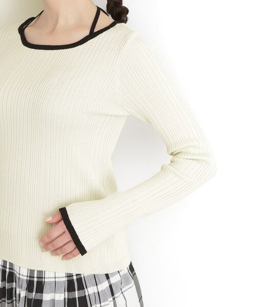 THE SHOP TK / ザ ショップ ティーケー ニット・セーター | ラインリブプルオーバー【洗濯機OK】 | 詳細15