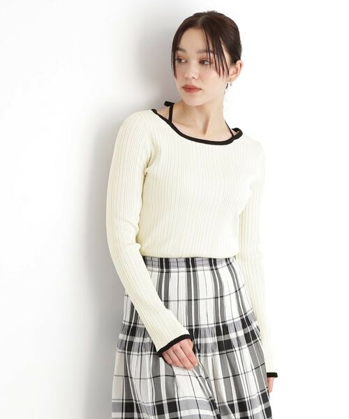 THE SHOP TK / ザ ショップ ティーケー ニット・セーター | ラインリブプルオーバー【洗濯機OK】 | 詳細5