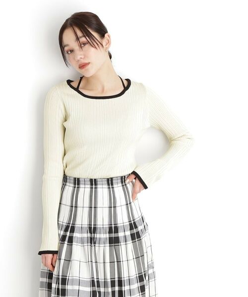 THE SHOP TK / ザ ショップ ティーケー ニット・セーター | ラインリブプルオーバー【洗濯機OK】 | 詳細6