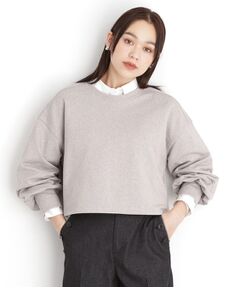 THE SHOP TK / ザ ショップ ティーケー カットソー | ラメ裏毛パフスリーブ【洗える】