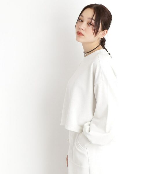 THE SHOP TK / ザ ショップ ティーケー カットソー | ラメ裏毛パフスリーブ【洗える】 | 詳細1