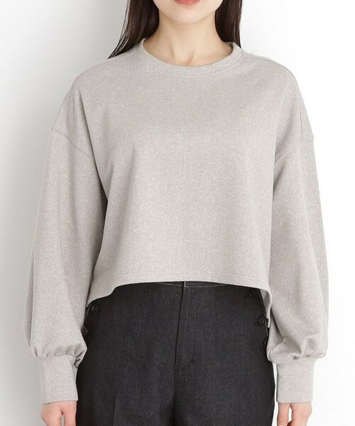 THE SHOP TK / ザ ショップ ティーケー カットソー | ラメ裏毛パフスリーブ【洗える】 | 詳細9