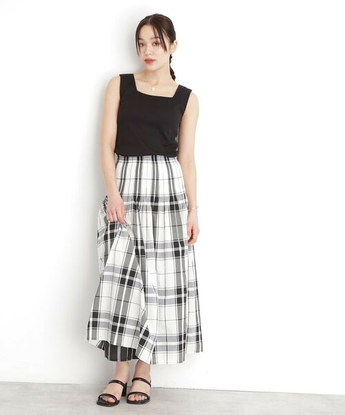 THE SHOP TK / ザ ショップ ティーケー キャミソール・チューブトップ | 【前後2WAY】スクエアリブタンク/洗える | 詳細11