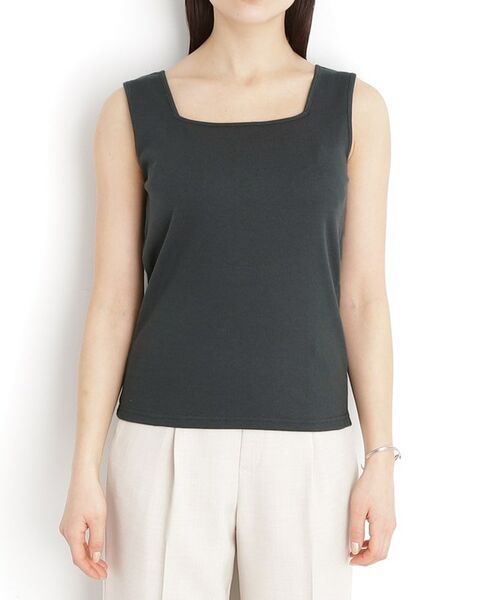 THE SHOP TK / ザ ショップ ティーケー キャミソール・チューブトップ | 【前後2WAY】スクエアリブタンク/洗える | 詳細17