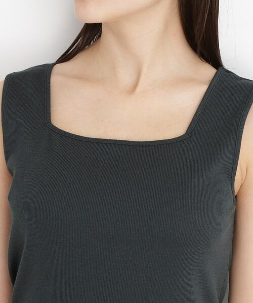 THE SHOP TK / ザ ショップ ティーケー キャミソール・チューブトップ | 【前後2WAY】スクエアリブタンク/洗える | 詳細20
