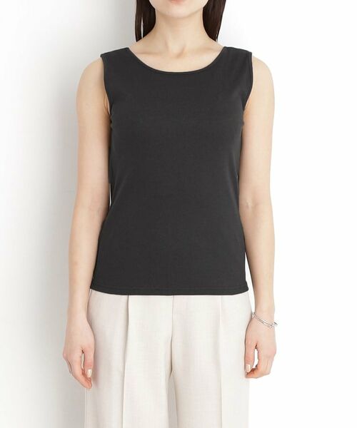 THE SHOP TK / ザ ショップ ティーケー キャミソール・チューブトップ | 【前後2WAY】スクエアリブタンク/洗える | 詳細24