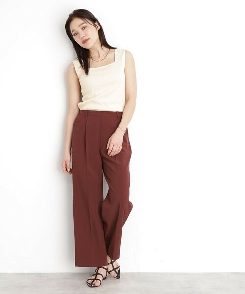 THE SHOP TK / ザ ショップ ティーケー キャミソール・チューブトップ | 【前後2WAY】スクエアリブタンク/洗える | 詳細7