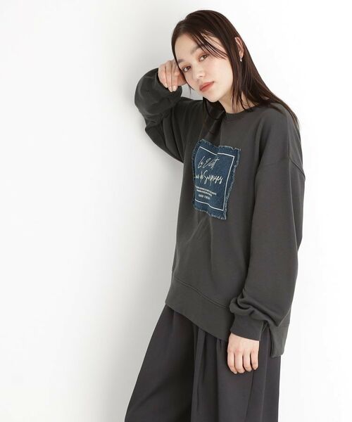 THE SHOP TK / ザ ショップ ティーケー カットソー | 【アソート】裏毛ロゴプルオーバー/洗える | 詳細5