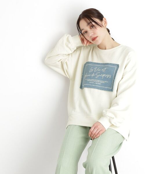 THE SHOP TK / ザ ショップ ティーケー カットソー | 【アソート】裏毛ロゴプルオーバー/洗える | 詳細9