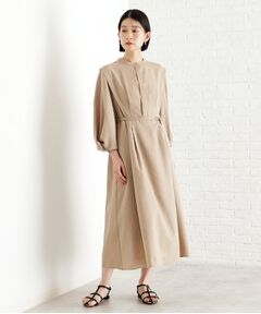 THE SHOP TK / ザ ショップ ティーケー ミニ丈・ひざ丈ワンピース | 麻調メッシュワンピース【洗える】