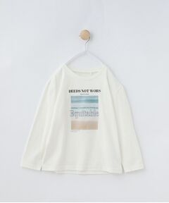 THE SHOP TK / ザ ショップ ティーケー カットソー | 【120－150】フォトプリント長袖Tシャツ/洗濯機OK