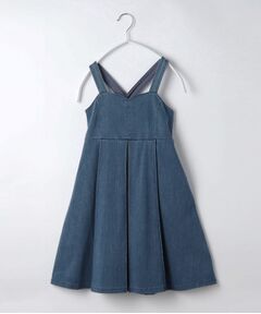 THE SHOP TK / ザ ショップ ティーケー ミニ丈・ひざ丈ワンピース | 【110－150】タックジャンスカ/ママとおそろい・洗濯機OK