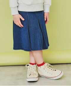 THE SHOP TK / ザ ショップ ティーケー ミニ・ひざ丈スカート | 【110-150】タックプリーツスカート/親子リンク・洗濯機OK