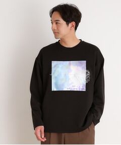 THE SHOP TK / ザ ショップ ティーケー Tシャツ | フラワー刺繍＋グラフィックロングTシャツ