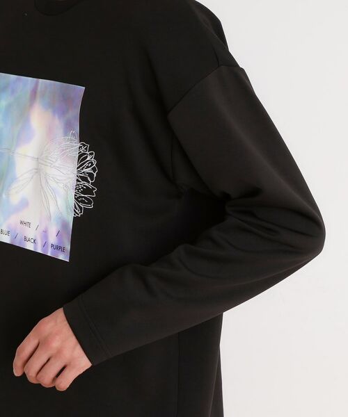 THE SHOP TK / ザ ショップ ティーケー Tシャツ | フラワー刺繍＋グラフィックロングTシャツ | 詳細13