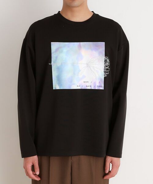 THE SHOP TK / ザ ショップ ティーケー Tシャツ | フラワー刺繍＋グラフィックロングTシャツ | 詳細9