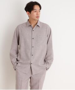 THE SHOP TK / ザ ショップ ティーケー シャツ・ブラウス | リネンライクレギュラーカラーシャツ セットアップ可