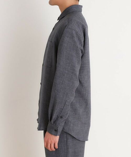 THE SHOP TK / ザ ショップ ティーケー シャツ・ブラウス | リネンライクレギュラーカラーシャツ セットアップ可 | 詳細2