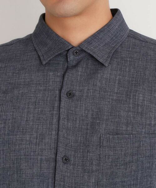 THE SHOP TK / ザ ショップ ティーケー シャツ・ブラウス | リネンライクレギュラーカラーシャツ セットアップ可 | 詳細4