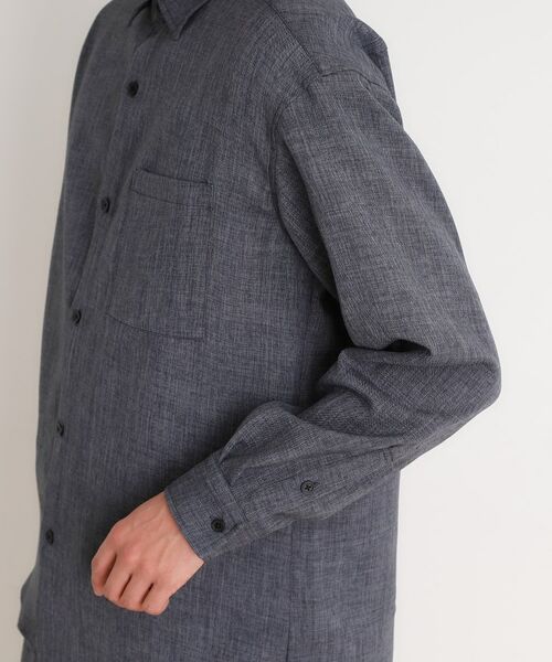 THE SHOP TK / ザ ショップ ティーケー シャツ・ブラウス | リネンライクレギュラーカラーシャツ セットアップ可 | 詳細5