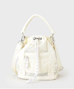 THE SHOP TK / ザ ショップ ティーケー ショルダーバッグ | メッシュナイロンコンビ巾着ショルダーバッグ