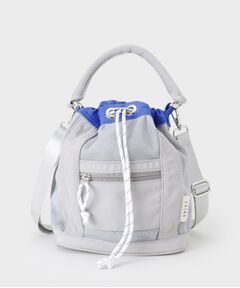 THE SHOP TK / ザ ショップ ティーケー ショルダーバッグ | メッシュナイロンコンビ巾着ショルダーバッグ