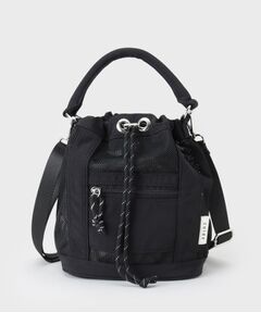 THE SHOP TK / ザ ショップ ティーケー ショルダーバッグ | メッシュナイロンコンビ巾着ショルダーバッグ