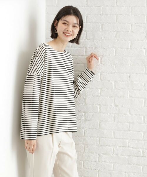 THE SHOP TK / ザ ショップ ティーケー カットソー | ドロップショルダープルオーバー【洗える】 | 詳細1