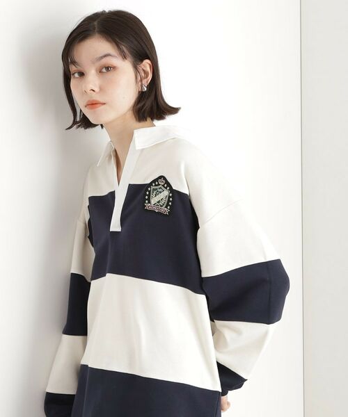 THE SHOP TK / ザ ショップ ティーケー カットソー | ラガーシャツ/洗濯機OK | 詳細1