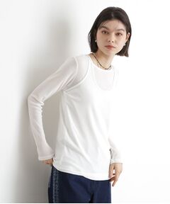 THE SHOP TK / ザ ショップ ティーケー カットソー | シアーフライスレイヤード　【セットアイテム】