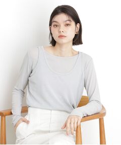 THE SHOP TK / ザ ショップ ティーケー カットソー | シアーフライスレイヤード　【セットアイテム】