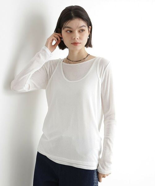 THE SHOP TK / ザ ショップ ティーケー カットソー | シアーフライスレイヤード　【セットアイテム】 | 詳細1