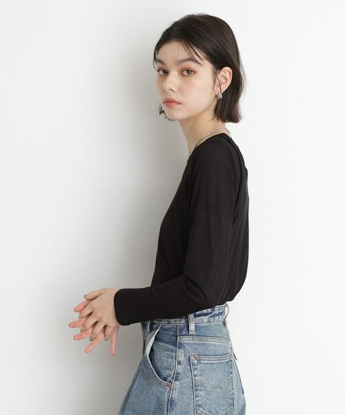 THE SHOP TK / ザ ショップ ティーケー カットソー | シアーフライスレイヤード　【セットアイテム】 | 詳細10