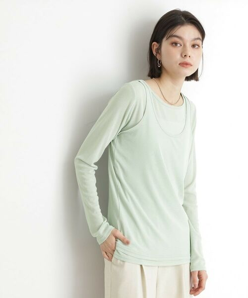 THE SHOP TK / ザ ショップ ティーケー カットソー | シアーフライスレイヤード　【セットアイテム】 | 詳細14