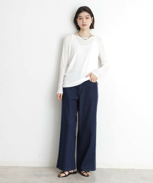 THE SHOP TK / ザ ショップ ティーケー カットソー | シアーフライスレイヤード　【セットアイテム】 | 詳細3